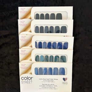 Color Street Solid Blue Nail Strips Collection